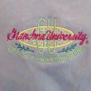Grandma University GU Halls of Higher Hugging. Lavender100% PreShrunk Cotton.